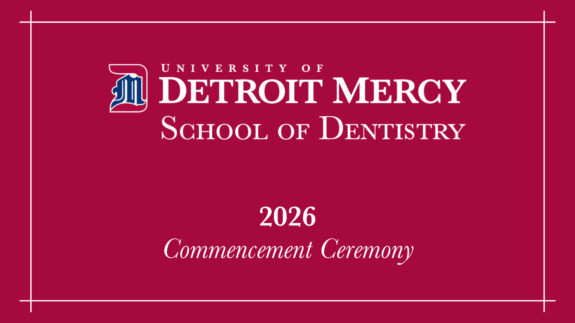 Commencement Ceremony Live Stream